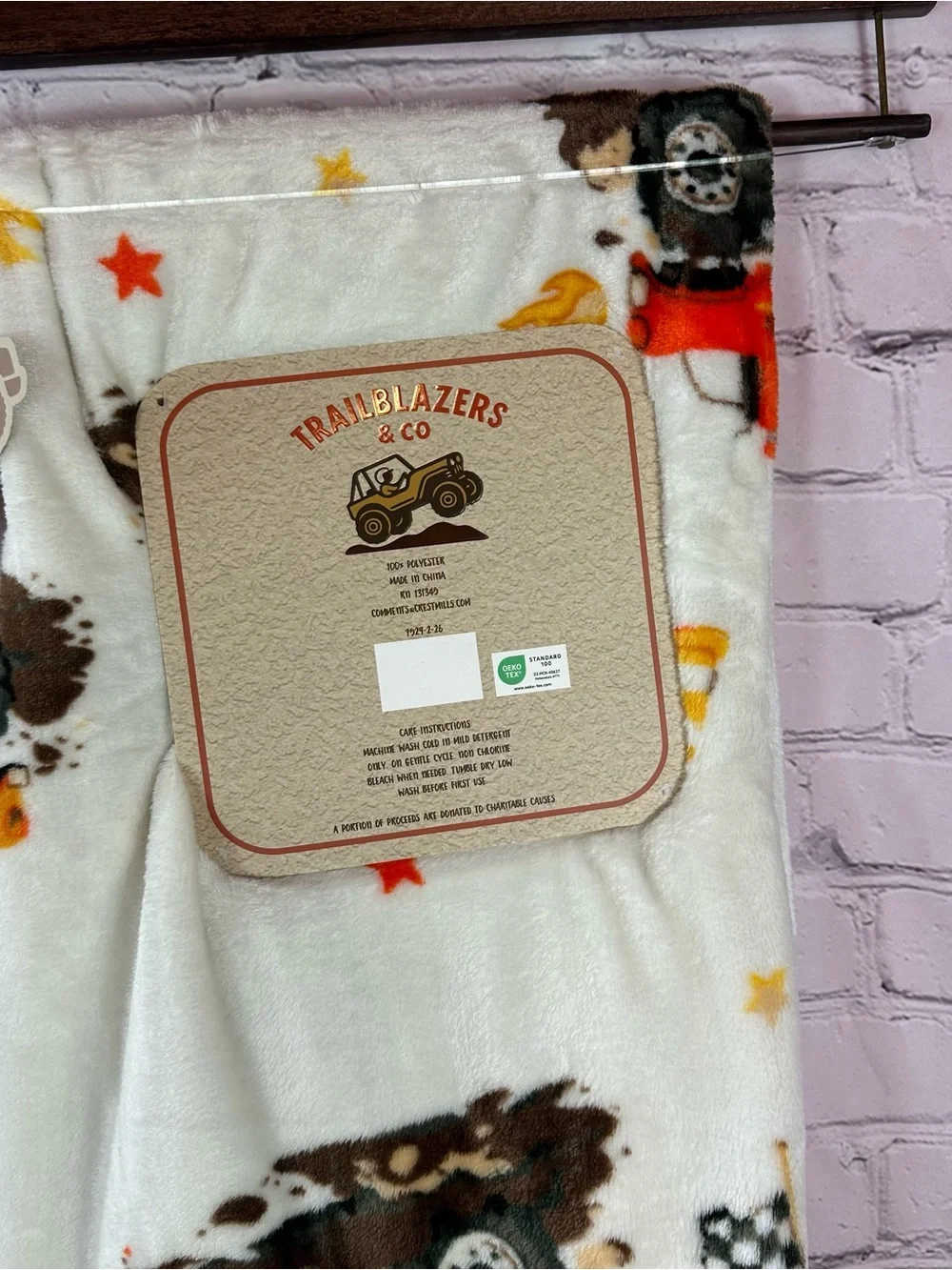 NWT Trailblazers Monster Truck Plush Throw Blanket fandom kids decor bold cozy